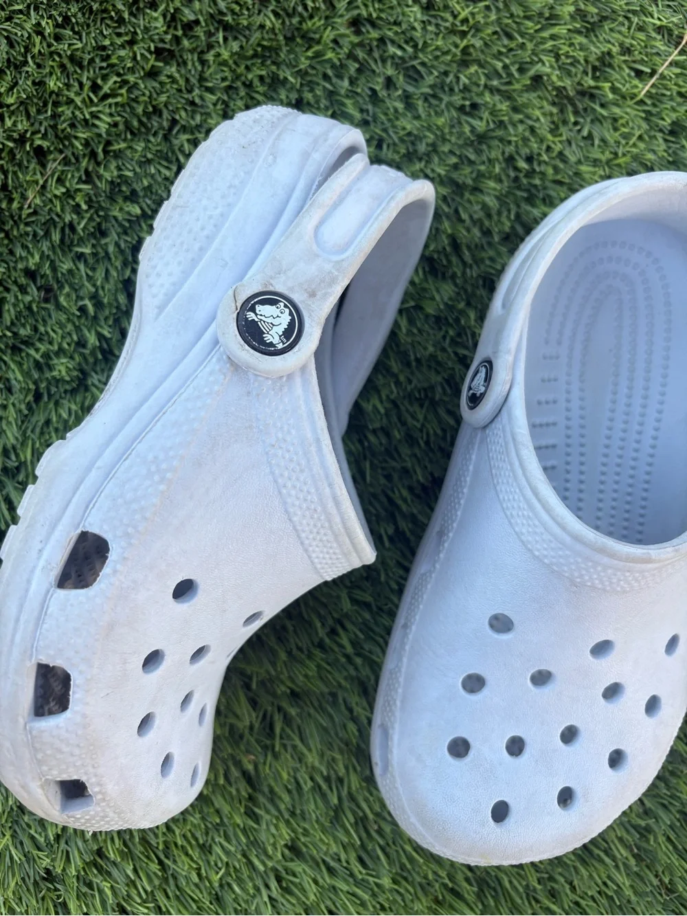CROCS Kids White Classic Clog with Heel Strap